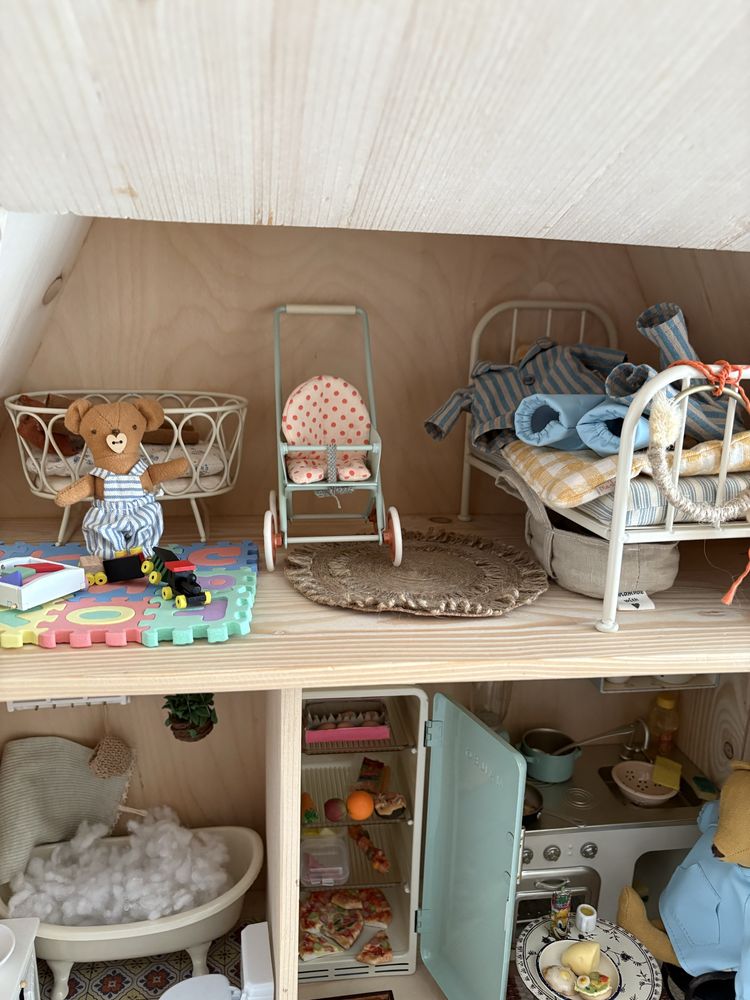 Domek drewniany domek dla myszek domek zara dla lalek  domek maileg