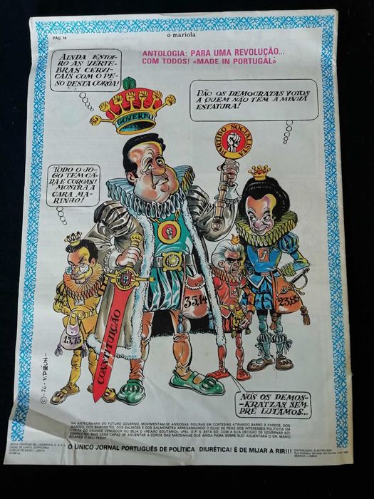 O Mariola - Quinzenário Nº 0 , 1 e 2 - Abril 1976 - Victor Péon