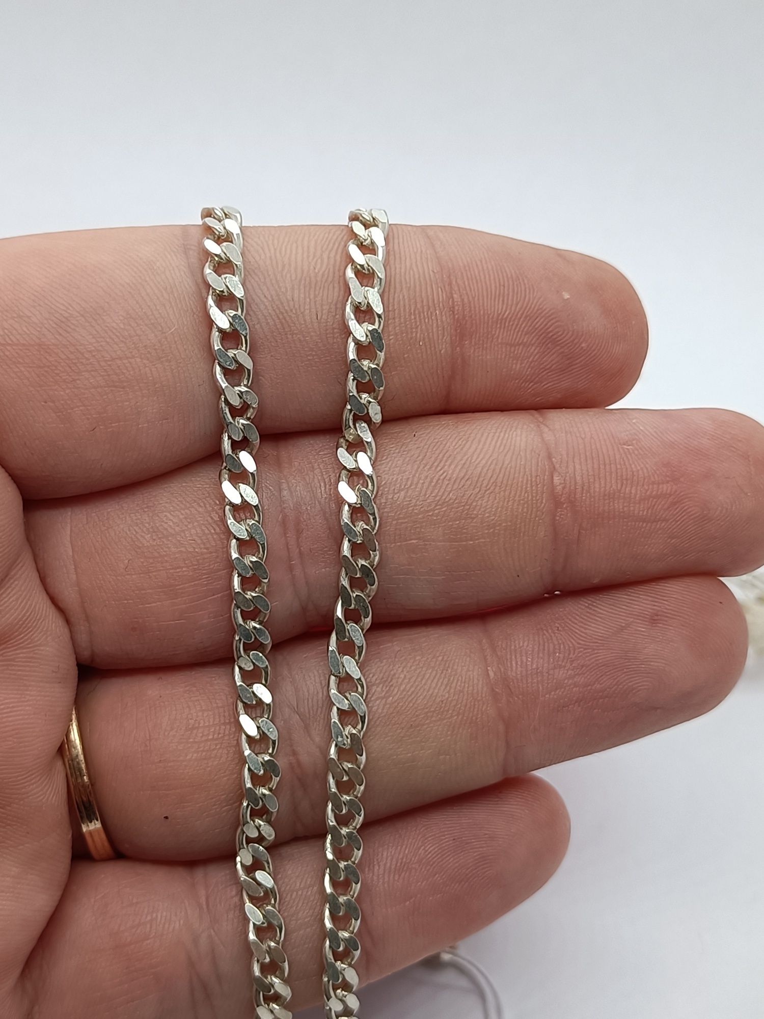 Klasyczny łańcuszek ze srebra, srebro 925 splot pancerka