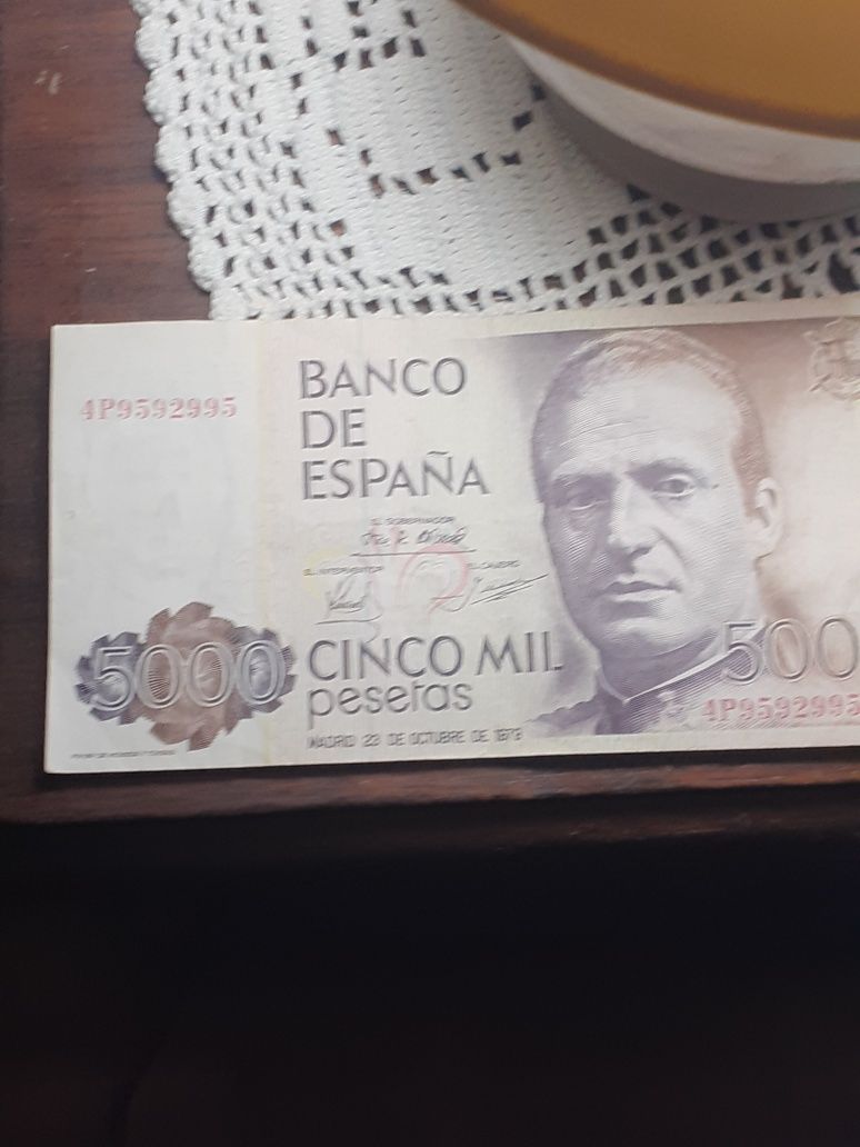 Escasa 5000 mil pesetas 1979 espanha