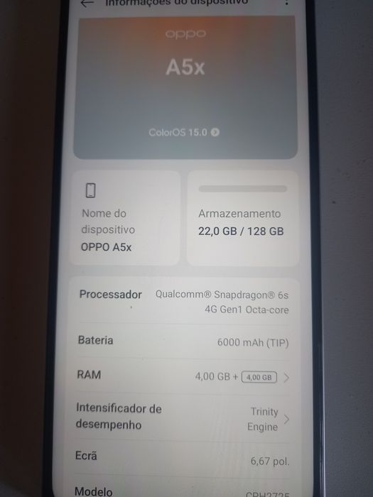 Telemóvel OPPO A5x