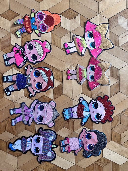 Naszywki lol lalki laleczki diy lol duze na bluze kurtke