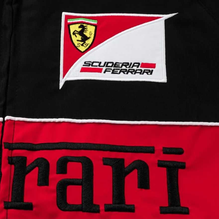 Kurtka Ferrari Vintage F1 Wyścigowa Bomberka Czarna BESTSELLER