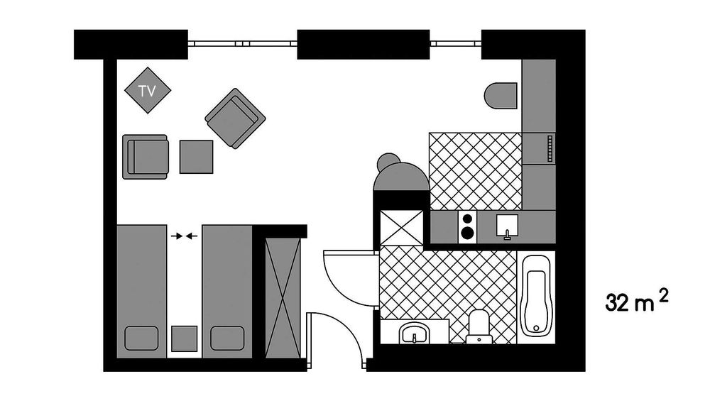 Okazja! Klimatyzowane, 1pok. 32m, Sadyba
