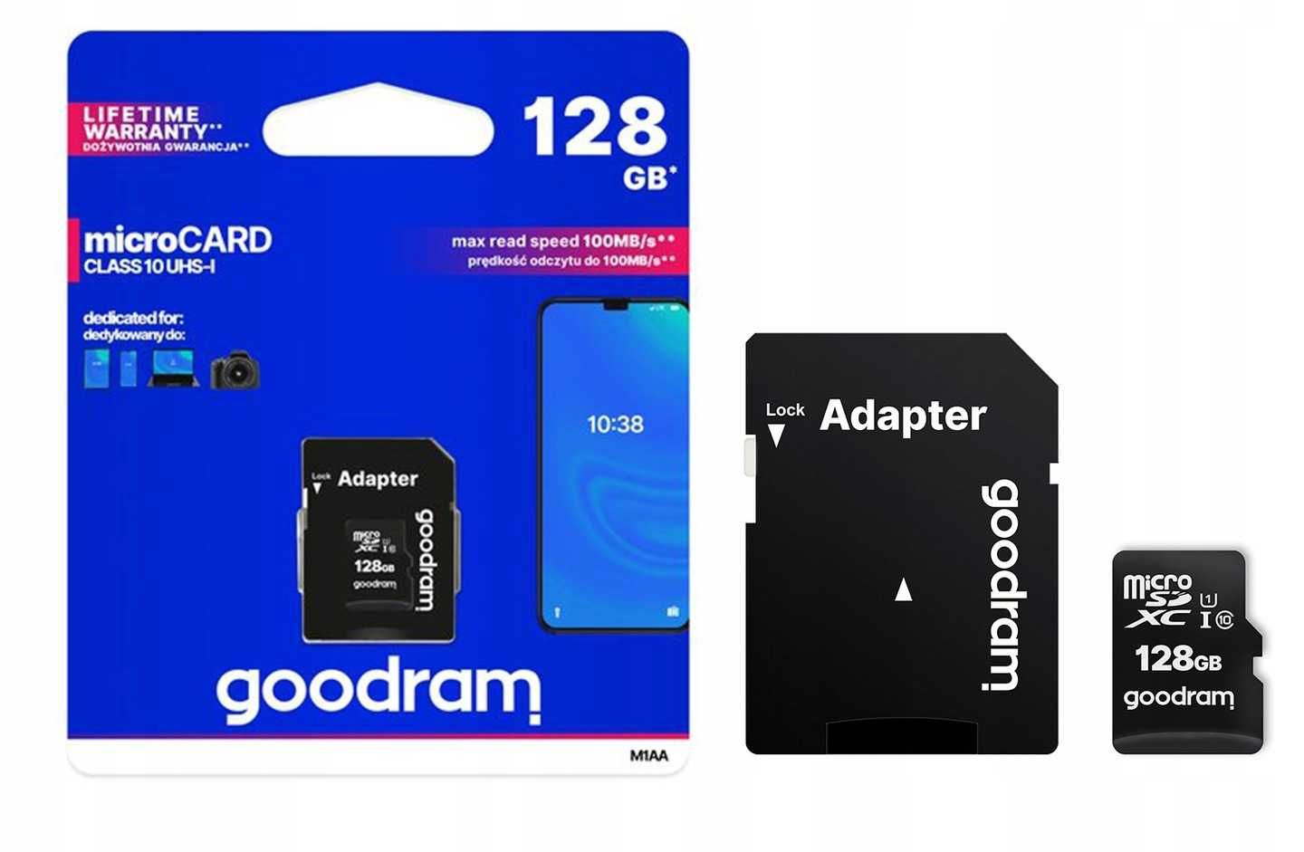 Karta pamięci microSD 128GB UHS-I Goodram z adapterem