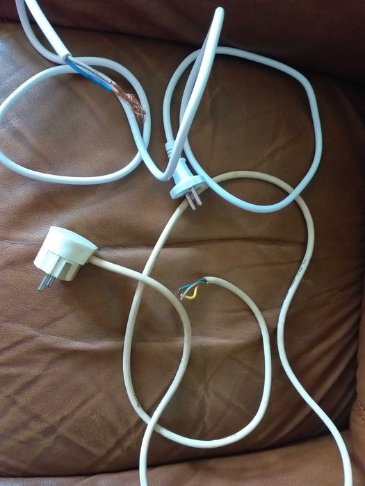 Кабель, провод 2-х и 3-х жильный с розеткой (вилкой) 1,5м 3шт вместе