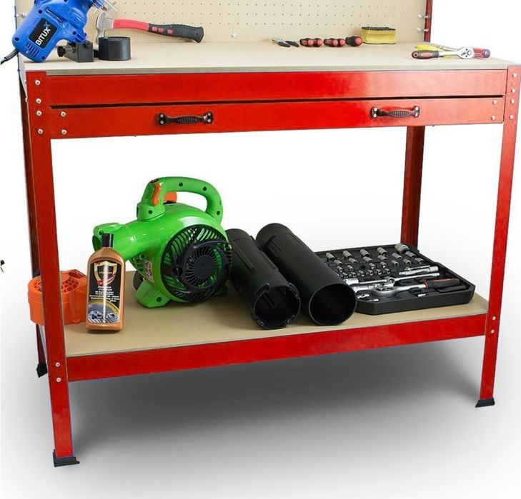Stół Warsztatowy Roboczy Narzędziowy z Szufladą do Garażu Prezent