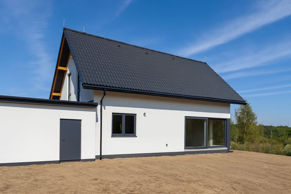 BEZPOŚREDNIO Nowoczesny dom z pompą ciepła i dużym garażem