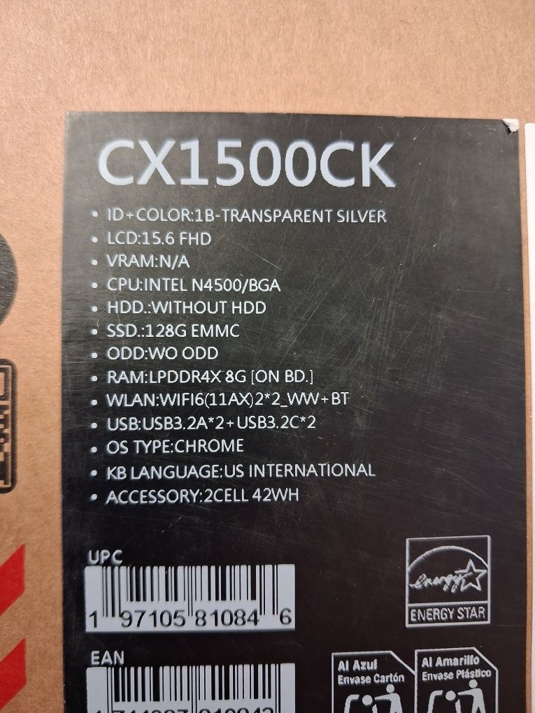 Nowy laptop Chromebook Asus CX1500CK