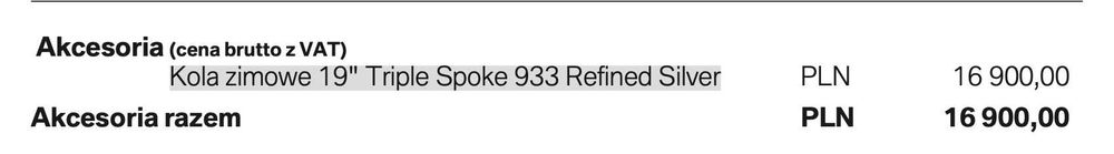 BMW 19” Triple Spoke 933 Refined Silver – felgi OEM – nowe / komplet