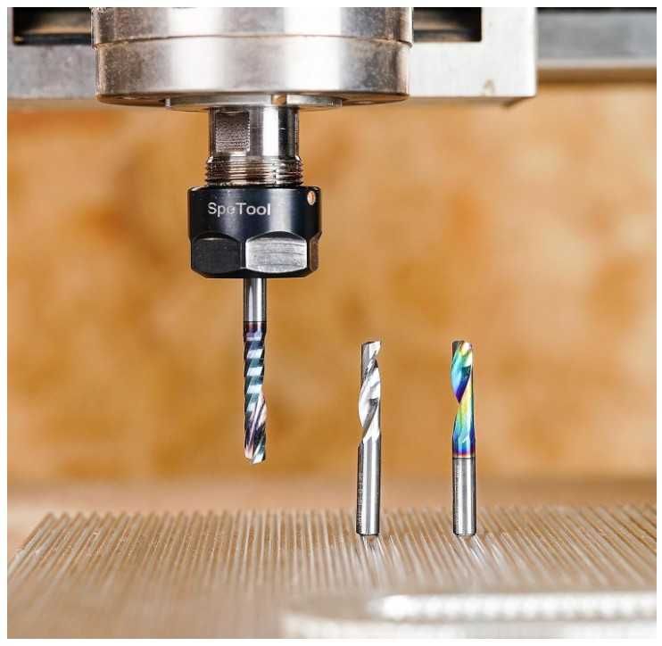 SpeTool frez spiralny 6mm, długość robocza 22mm z powłoką DLC