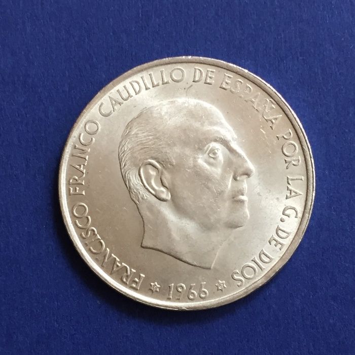 Espanha - moeda 100 Pesetas 1966 *67* - prata