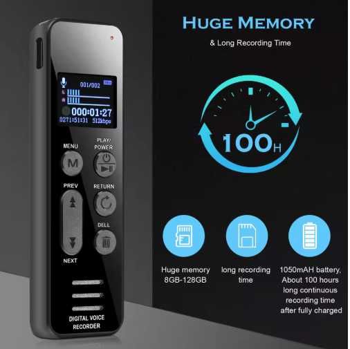 Gravador de voz digital - 64 gb