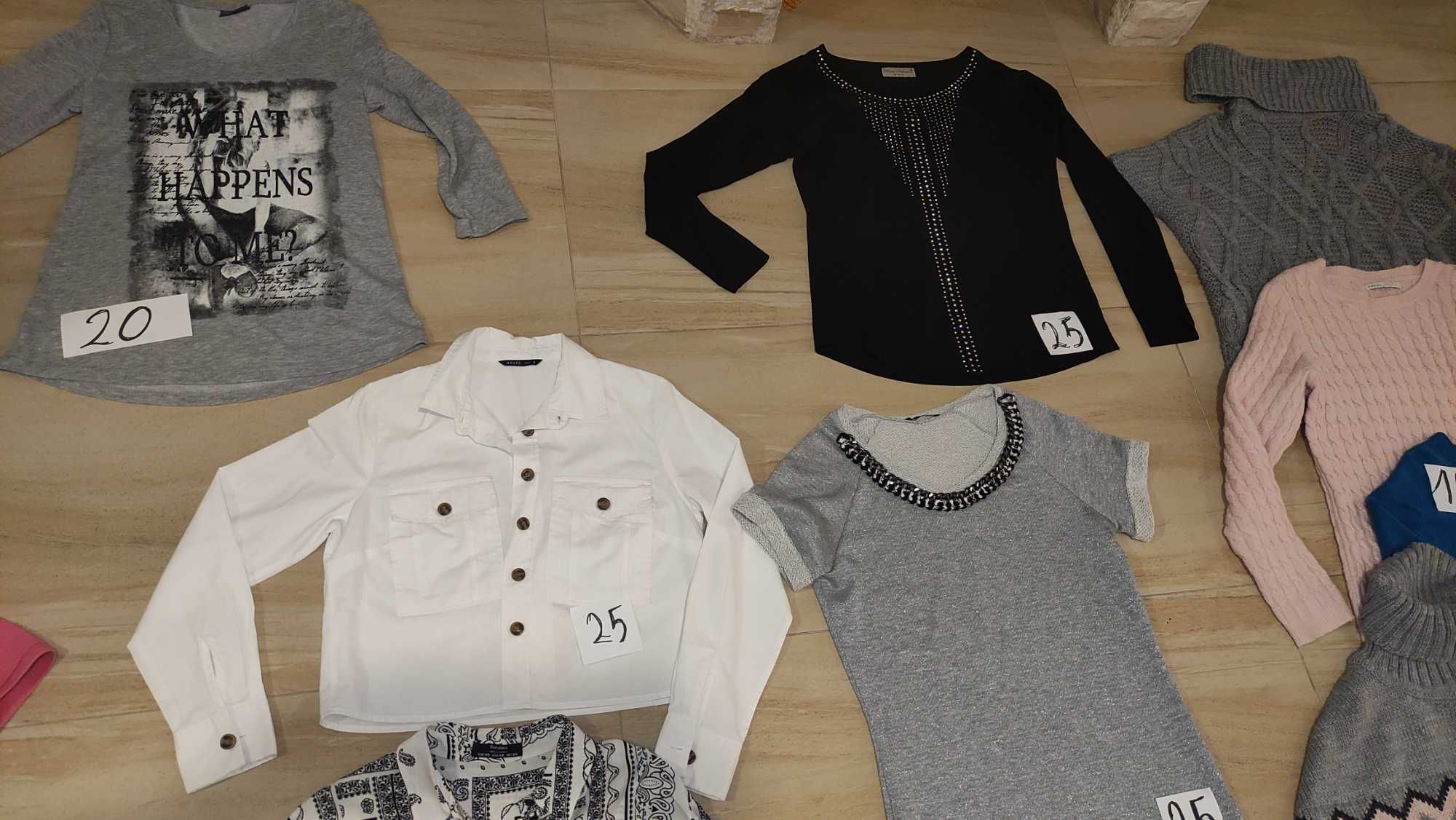 koszule bluzki, bluzy, dres Bershka Pull and Bear Zara Stradiv r. S, M