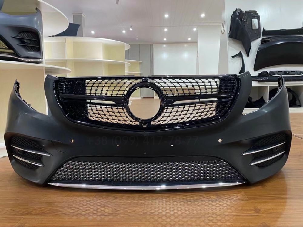 Бампер AMG рестайлинг Mercedes W447 Vito Viano V-Class Решетка