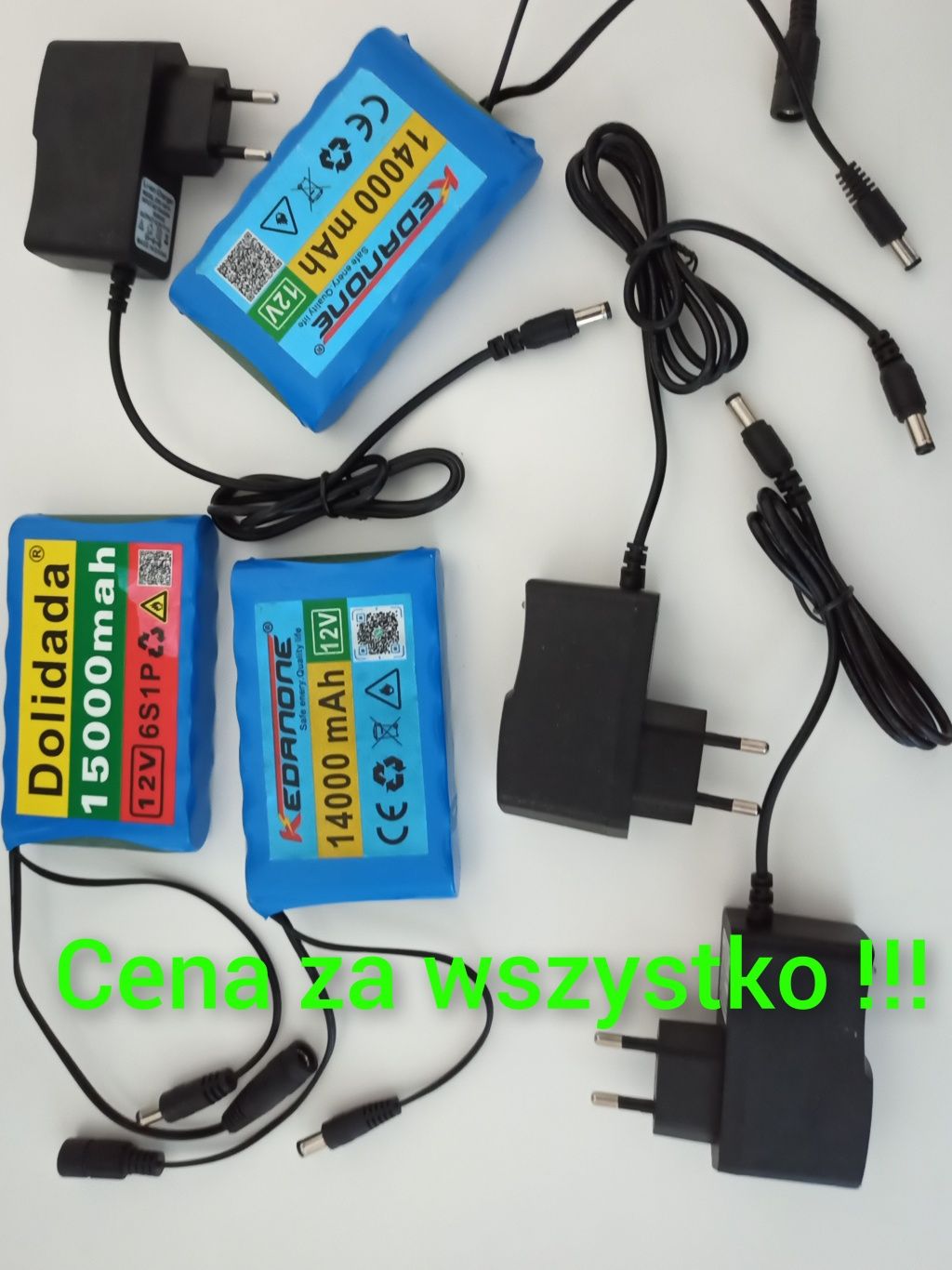 Cena za całość litowo jonowy li-ion akumulor 12V 3 ładowarka 3 bateria