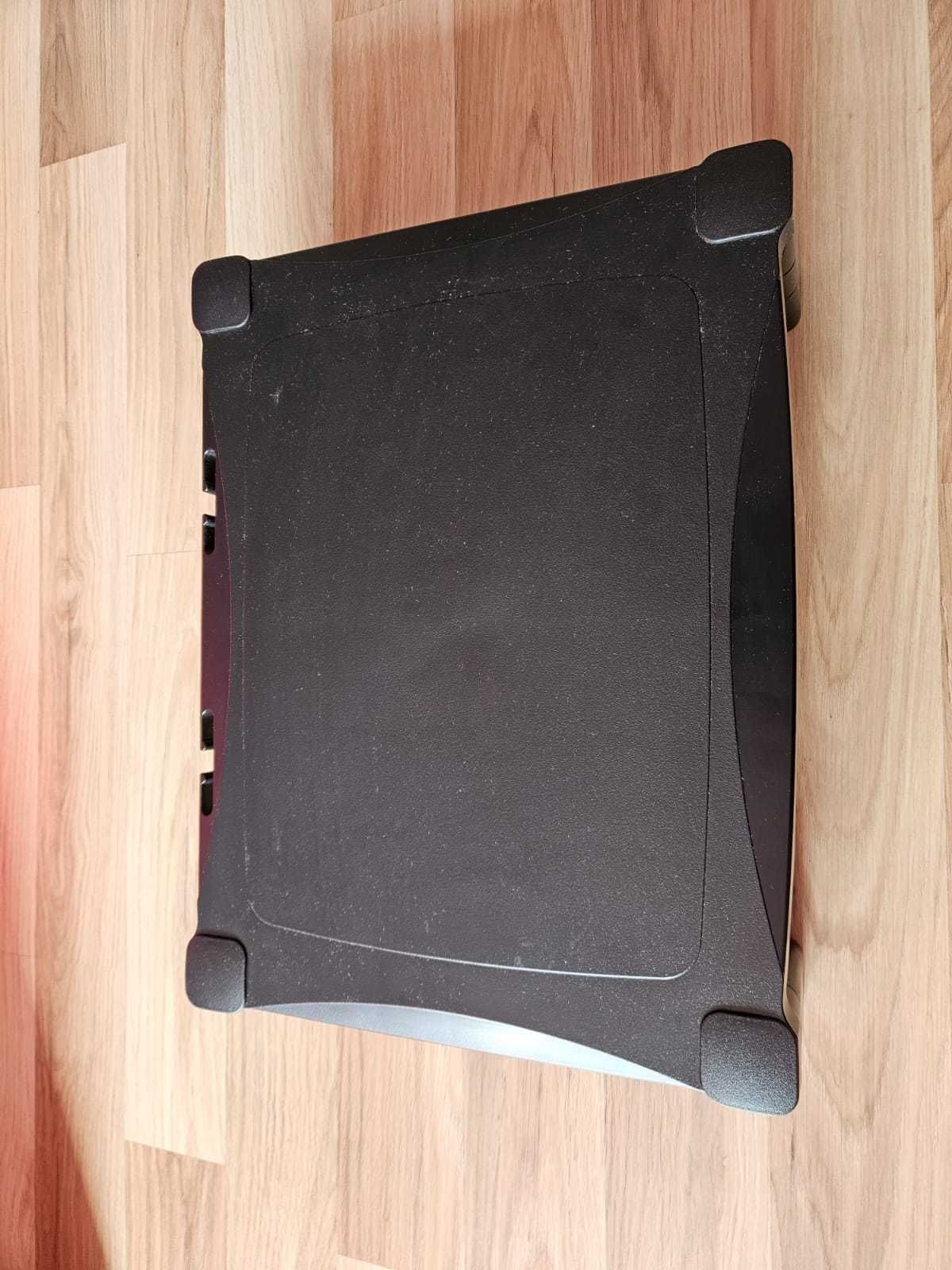 Stolik Podstawka pod Monitor Laptopa Czarny Regulacja Wysokości 2Kable