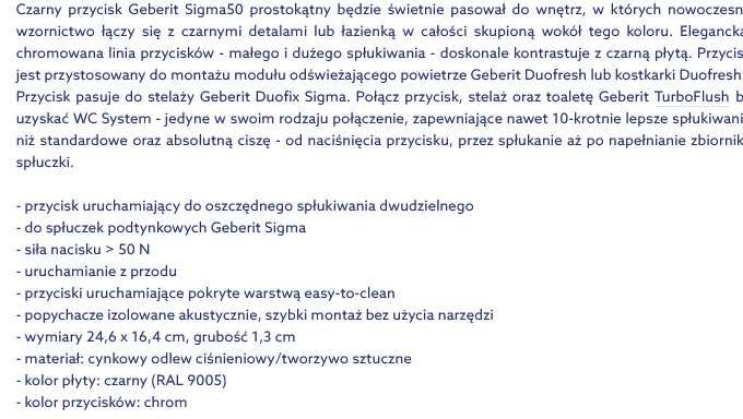 geberit sigma     przycisk spłukujący