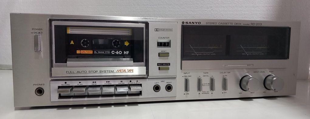 Vintage Sanyo Stereo Cassette Deck RD 203