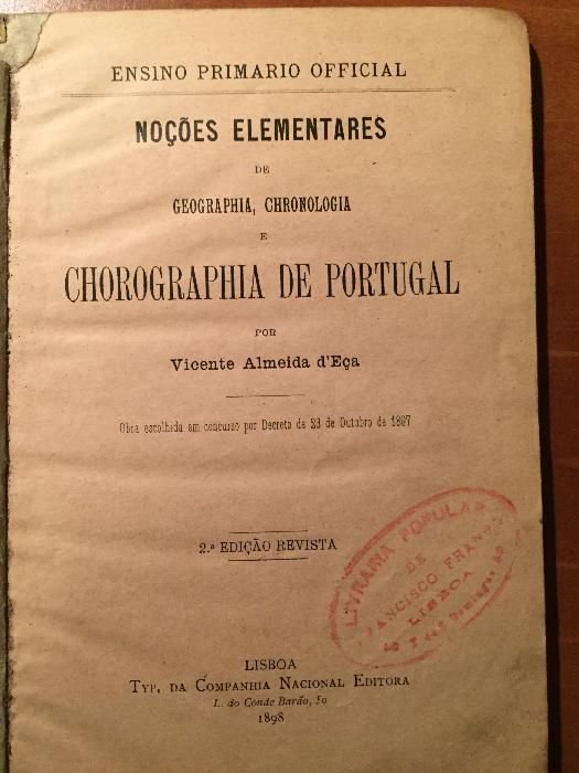 1898 - Noções Geographia Chronologia