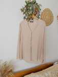 Beżowa luźna koszula na suwak, elegancka, oversize, XL, 42 st Bernard