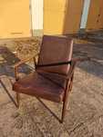 fotel PRL skaj Lisek/Śnieżnik, retro vintage