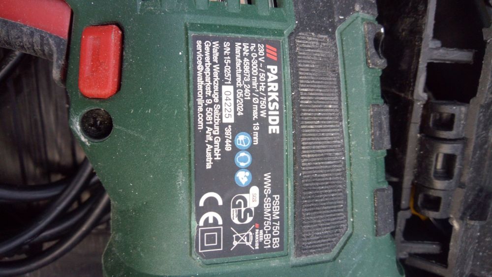 WIERTARKA UDAROWA Parkside 750W uszkodzona wysyłka