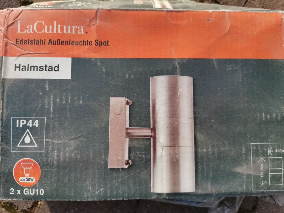 Lampa Ścienna Stal Nierdzewna