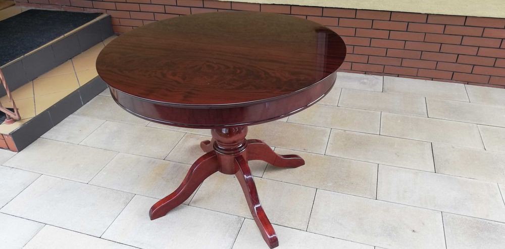 Stół rozkładany okrągły drewniany do krzesła  stolik stylowy