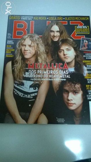 Revista Blitz Maio 2015, capa Metallica (portes incluídos)