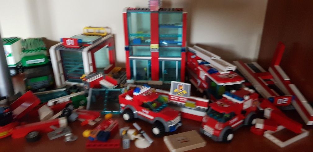 Klocki LEGO i COBI samolot, straż pożarna i inne