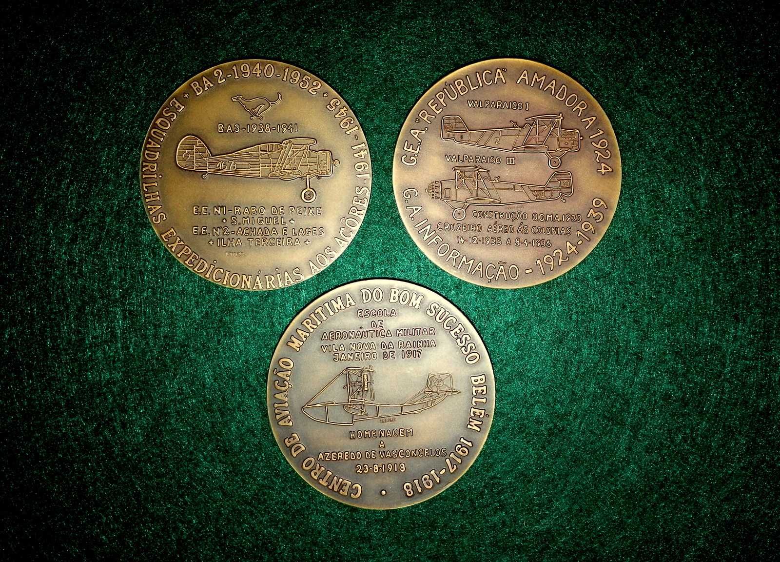Medalhas Bronze AVIOES usados Forca Aerea Portuguesa
