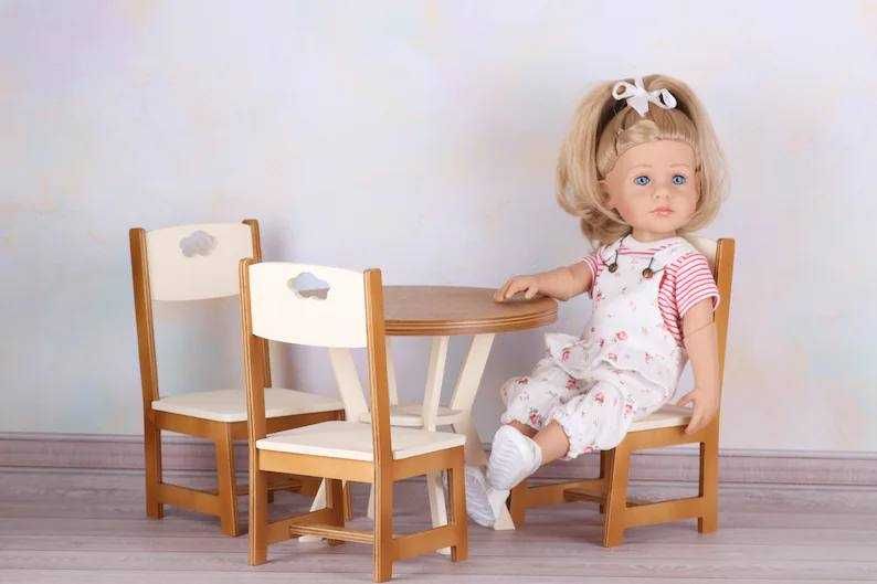 Комплект мебели стол, стулья для кукол 32-36 см Паола Рейна/Готц