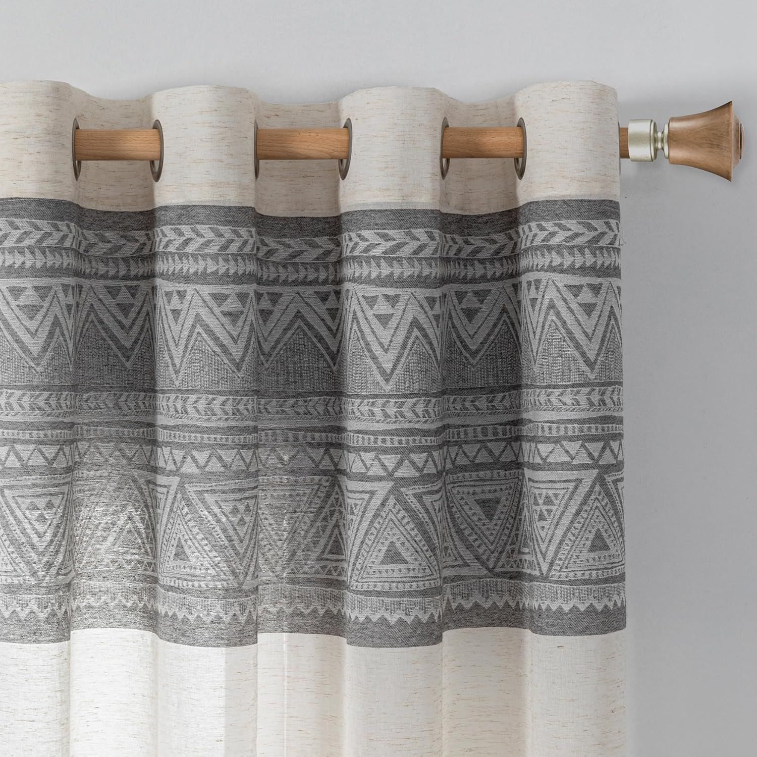 Zasłony Boho 2sz Półprzezroczyste Beżowe 260x140 Gotowe do zawieszenia