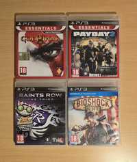 God Of War, Payday, Saints Row e Bioshock PS3