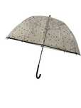 Przezroczysty parasol w kropki