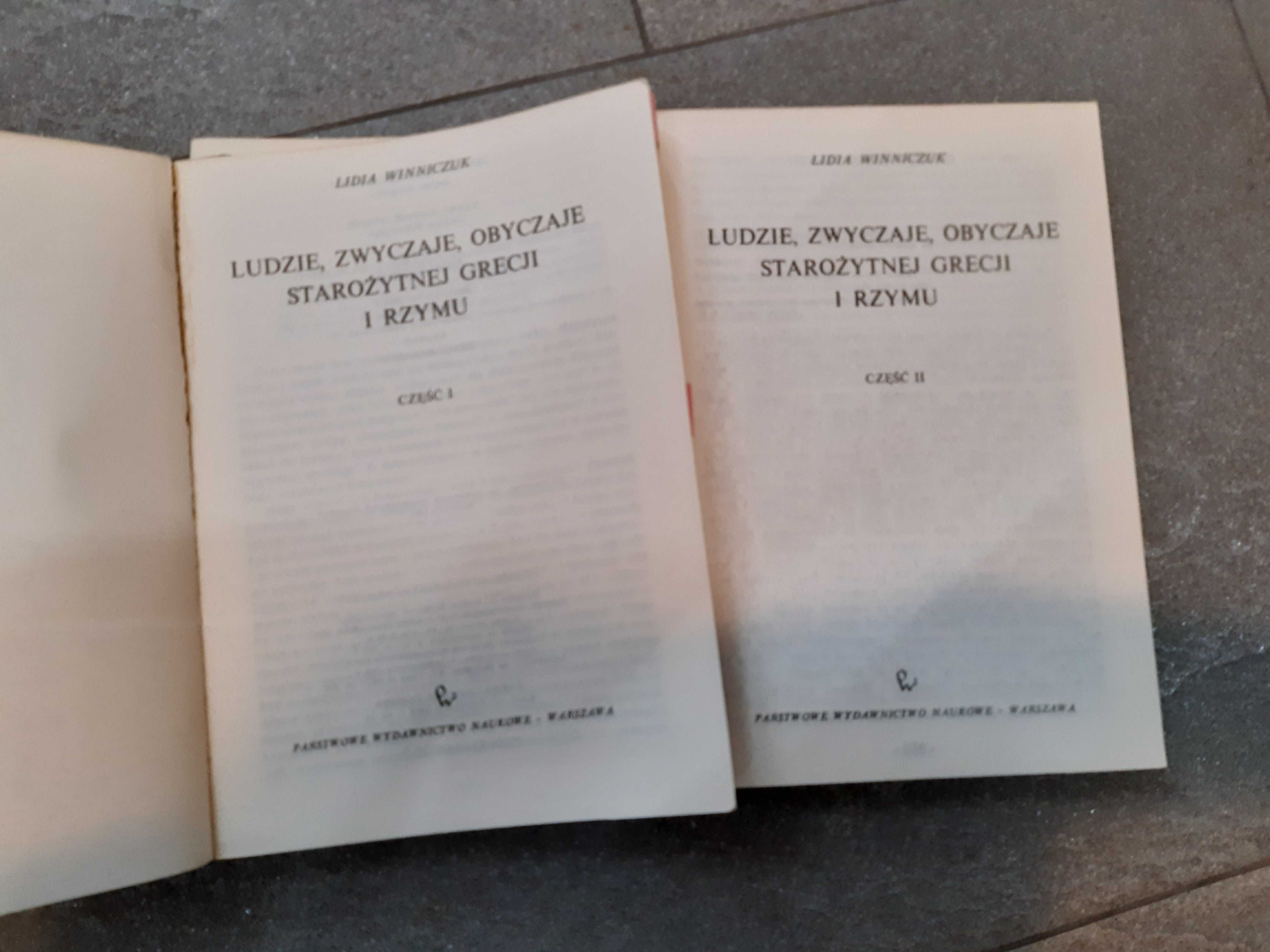 Ludzie Zwyczaje i Obyczaje Starożytnej Grecji i Rzymu tm I i II