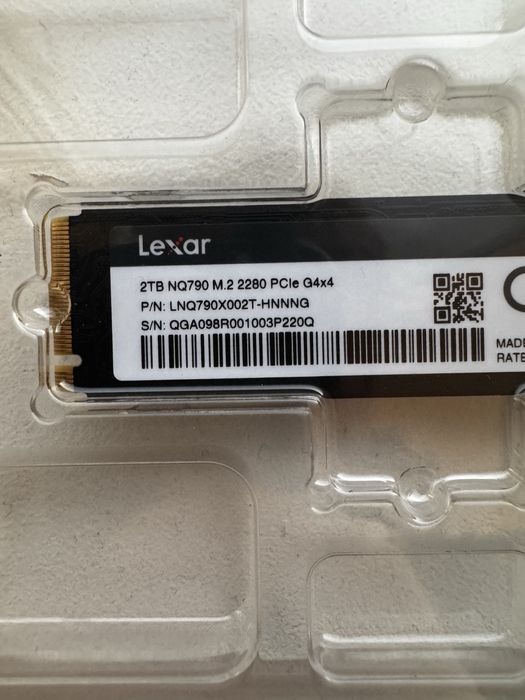 Nowy dysk Lexar SSD NVMe M.2 PCIe Gen4x4 2TB 2000GB