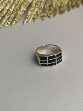 srebrny sygnet pierścionek