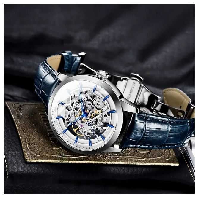 ZEGAREK PAGANI DESIGN PD-1638 BL skeleton automatic 3ATM gw24 + box