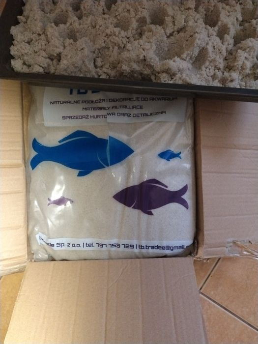 PIASEK DO AKWARIUM Kwarcowy Naturalnie Biały CZYSTY SUCHY 0,5-1mm 8KG