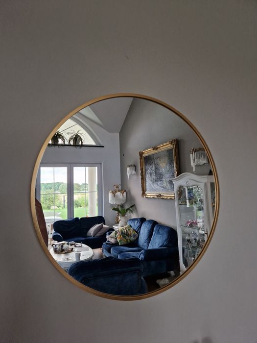 lustra loft okrągłe w aluminiowej ramie o średnicy 90 cm