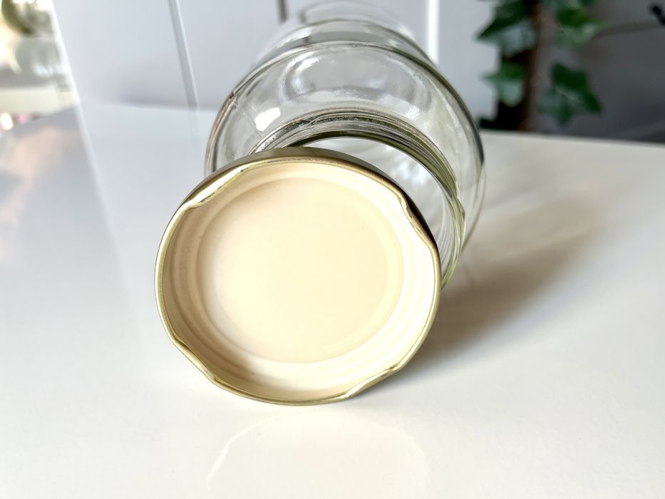 Frasco de vidro transparente