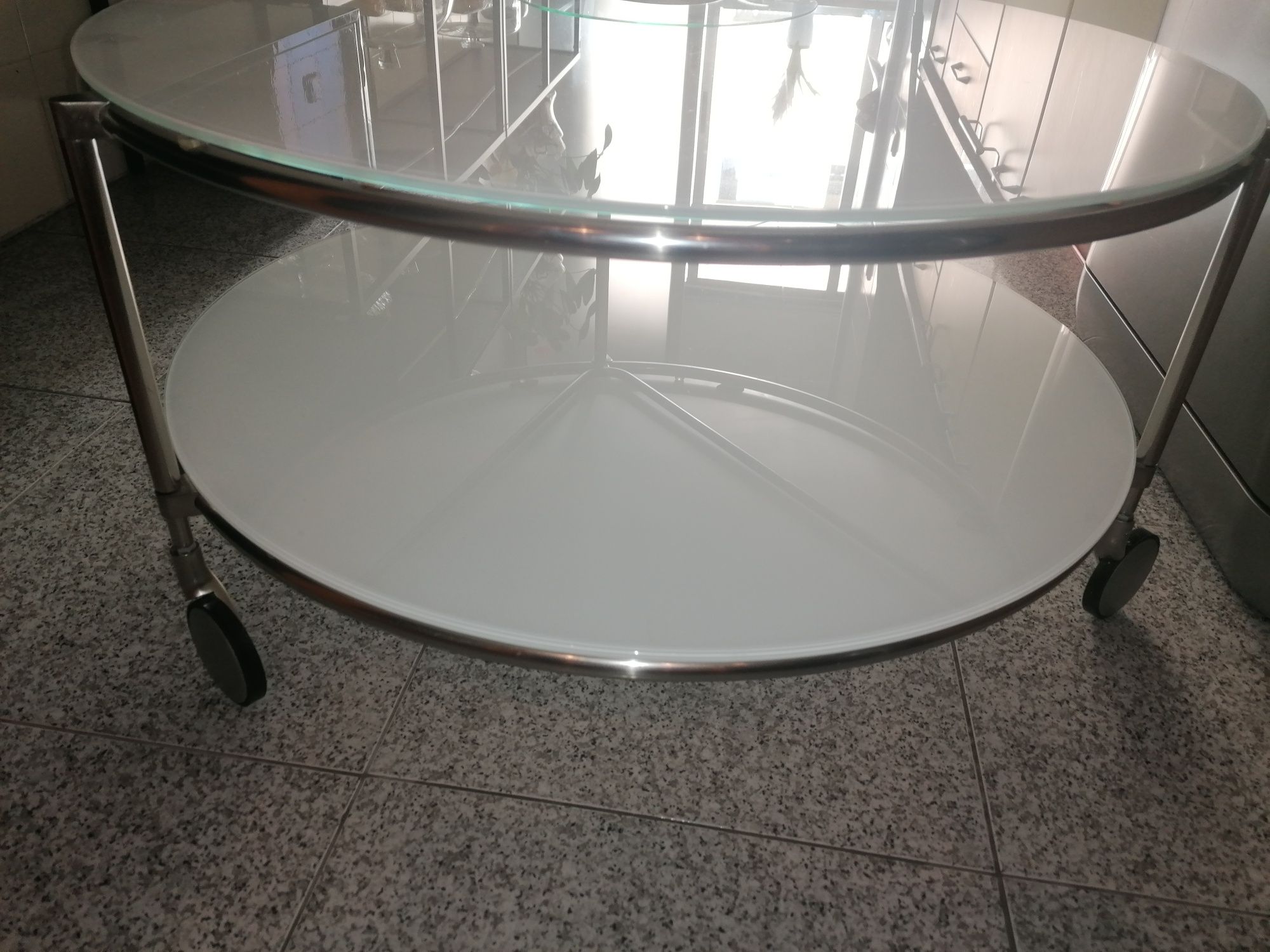Mesa de centro Vidro branco