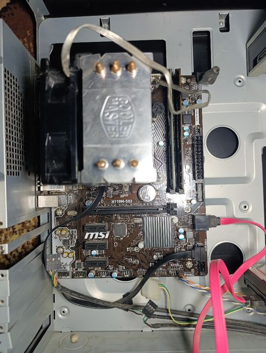 Комплект материнка MSI H110m-S03, i5 7400, 12 ГБ ОЗУ 2400МГц.