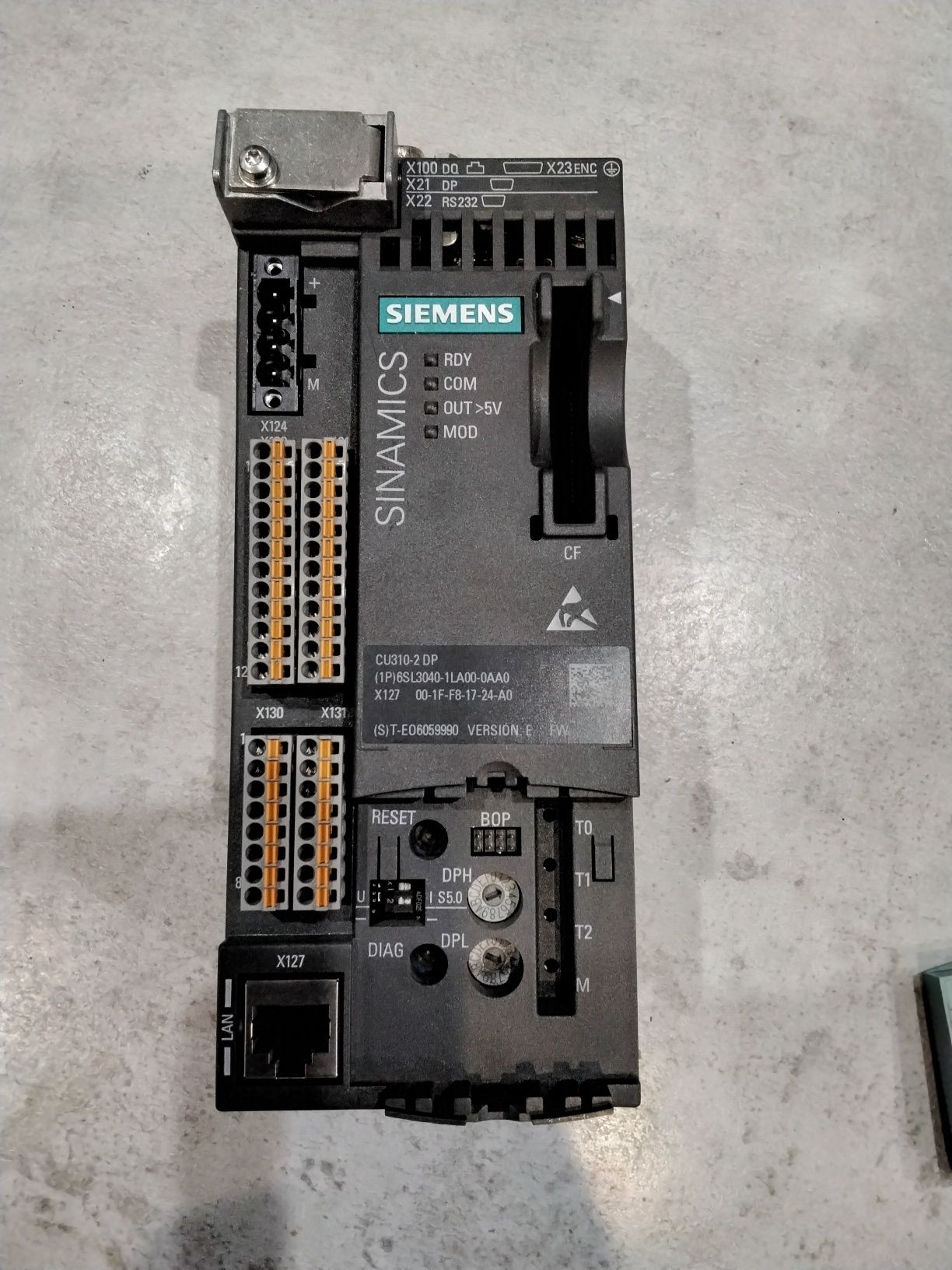 Siemens sinamics CU310-2 DP,  6SL3040-1LA00-0AA0 ,Panel BOP 20 6SL3055