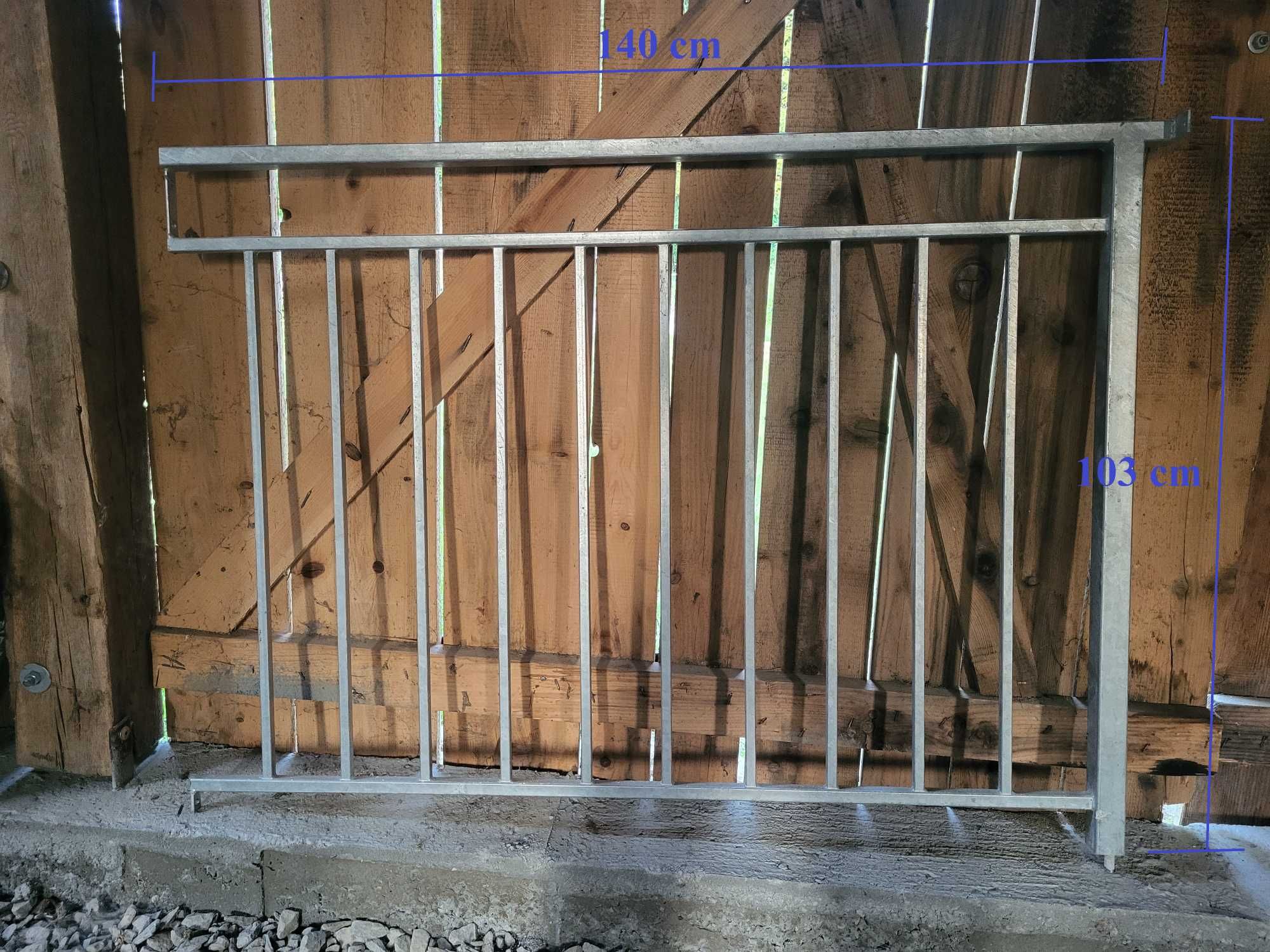 Bariera ochronna, barierka, płotek, 3 czesciowa - ocynkowana