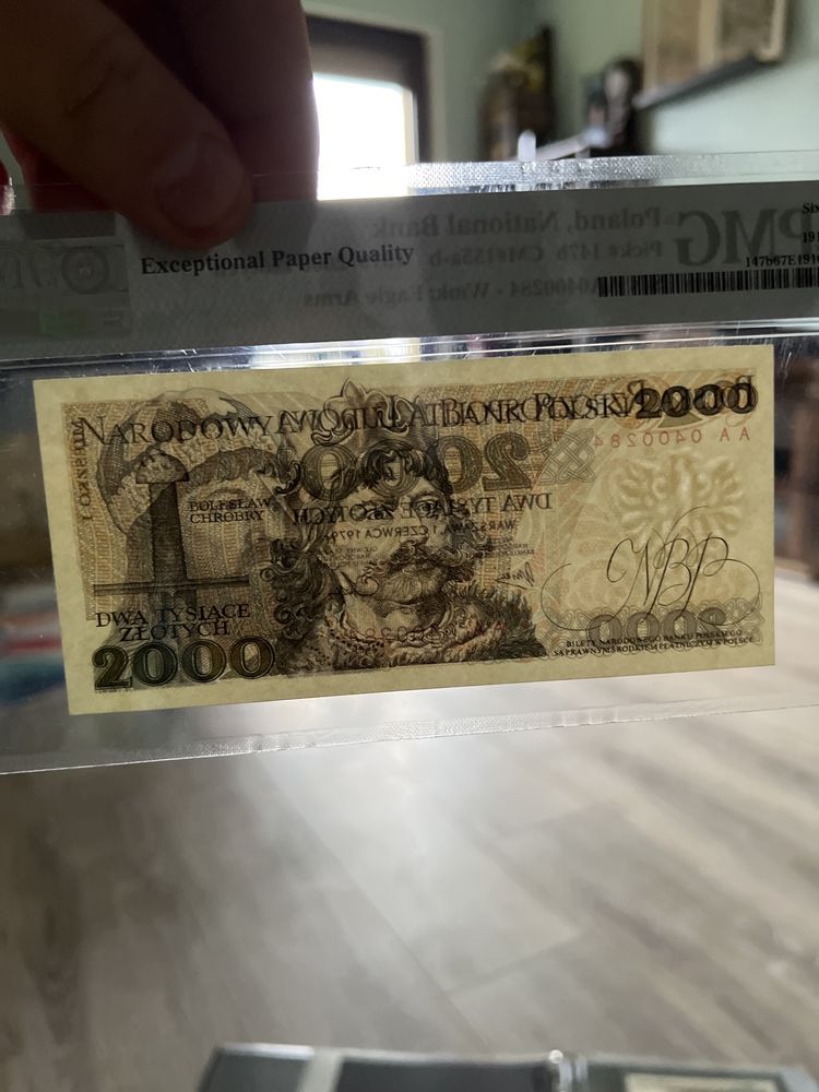 Zestaw dwóch banknotów 2000 złotych 1979 w gradingu