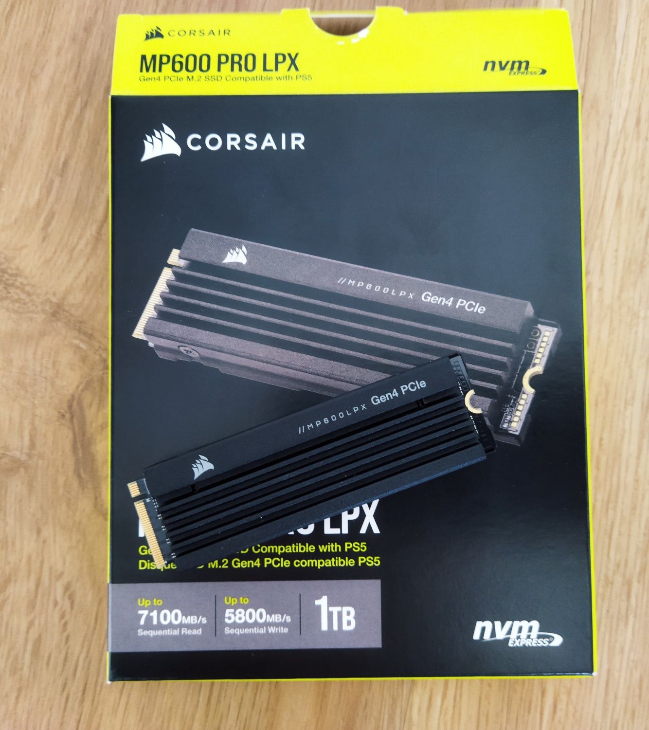 NOWY SSD PC, PS5 -  Corsair 1TB M.2 PCIe Gen4 NVMe Force MP600 Pro LPX