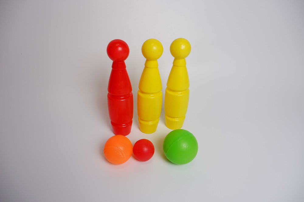 Боулинг для малыша мягкий пластиковый высокий мяч игрушка развивающая